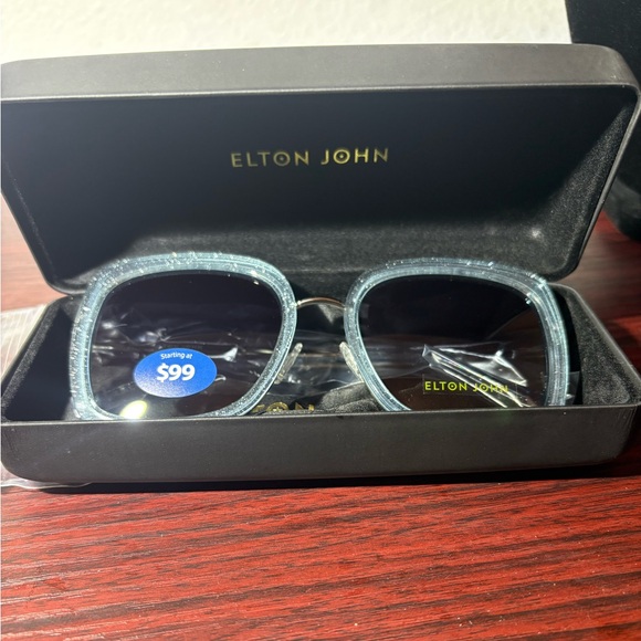Elton John Glitter Frame Sunglasses - Picture 2 of 5